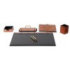 GNR003 - GUNEROFIS FLAS WOOD DESK SET 6 ACCESSORIES - BLACK ROSE