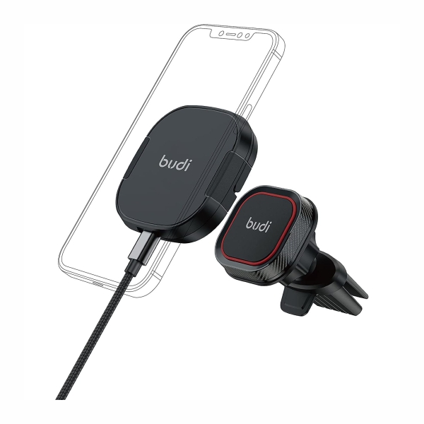 BUDI WL3800X 15W WIRELESS CHARGNING PAD WITH CAR MOUNT HOLDER