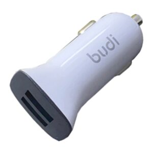BUDI CC631TW 2.4A CAR CHARGER WITH 2 USB PORTS & CABLE USB TO TYPE-C 1M (3FT)