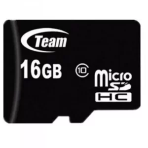 TUSDH16GCL1003 - TEAM 16GB MICRO SDHC CARD + ADAPTER, CLASS 10