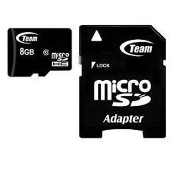 TUSDH8GCL1003 - TEAM 8GB MICRO SDHC CARD + ADAPTER, CLASS 10