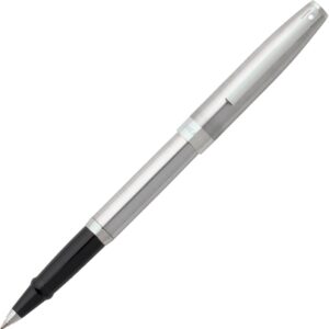 SHEAFFER 9472-RBP SAGARIS BRUSHED CHROME FEATURING CHROME TRIM ROLLERBALL PEN