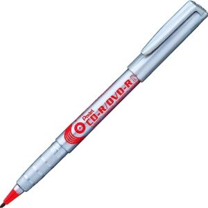 PENTEL NMS51-BO CD/DVD PERMANENT MARKER FINE POINT - RED