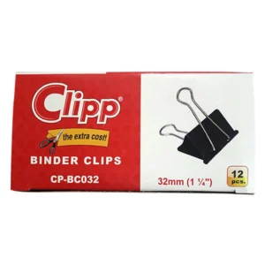 CLIPP BC032 BINDER CLIPS 32MM (x 12 PCS) BOX