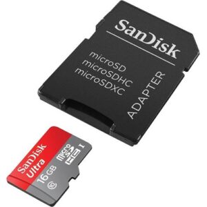 SDSDQM-016G-B35A - SANDISK 16GB MICRO SDHC CARD + ADAPTER