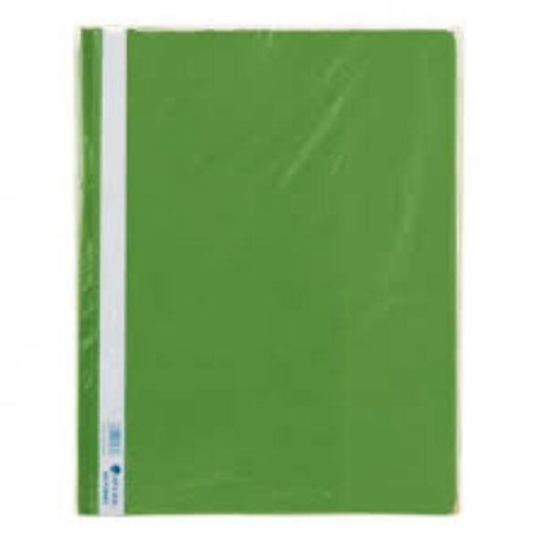 ATLAS F25943 REPORT MANAGEMENT FLAT FILE PVC A4 + W/CARD OPAQUE - GREEN