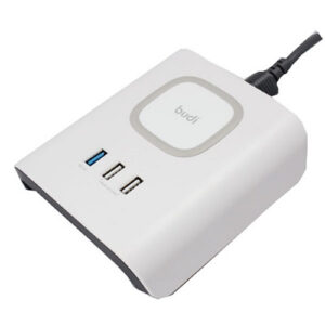 BUDI M8J027W WIRELESS CHARGER WITH 3 USB CHARGING STATION