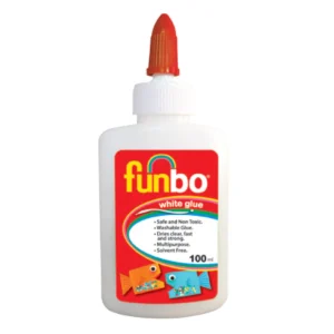 FUNBO GW100 WHITE GLUE 100ML SAFE AND NON TOXIC WASHABLE MULTIPURPOSE