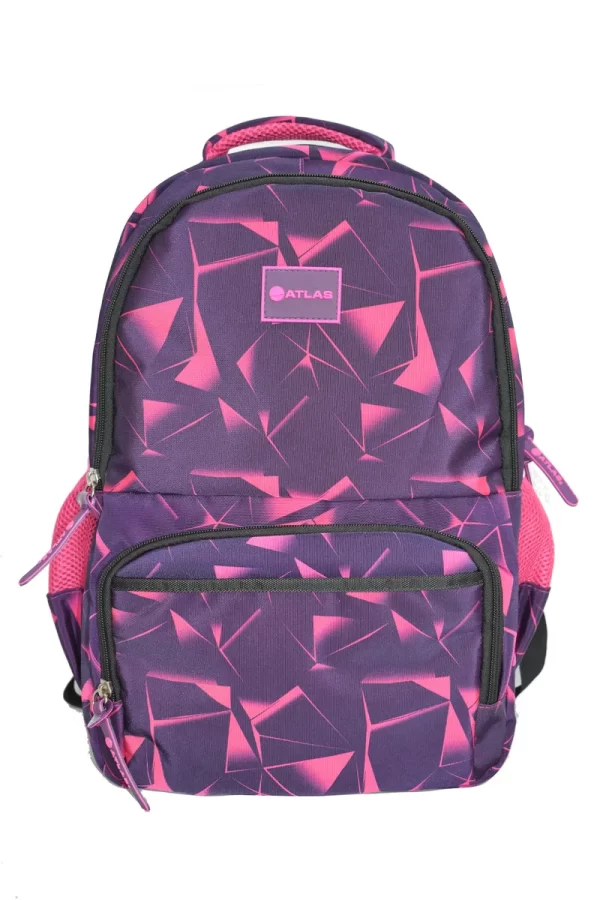 ATLAS SBS-GB-059 PURPLE ABSTRACT 18" GIRL BACK PACK BAG