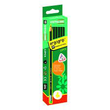 VISTA 022488 ERGOGRIP TRIANGULAR HB PENCIL (X12) NEON