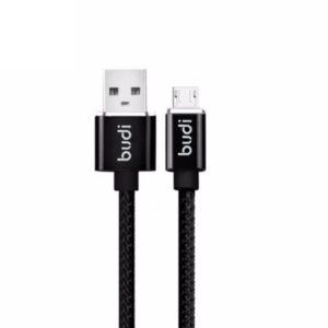 BUDI M8J180M-BLK CHARGE/SYNC CABLE ALUMINIUM SHELL USB & MICRO USB 1M (3FT)