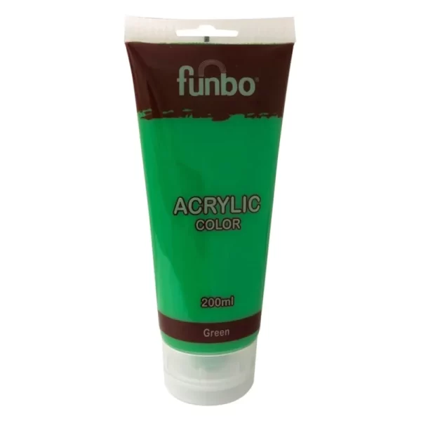 FUNBO ACRYLIC COLOUR TUBE 200ML 062 - GREEN