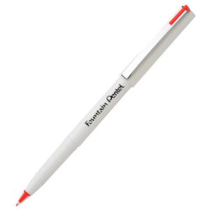 PENTEL-JM20WU-B FOUNTAIN PEN WITH PLASTIC TIP - RED