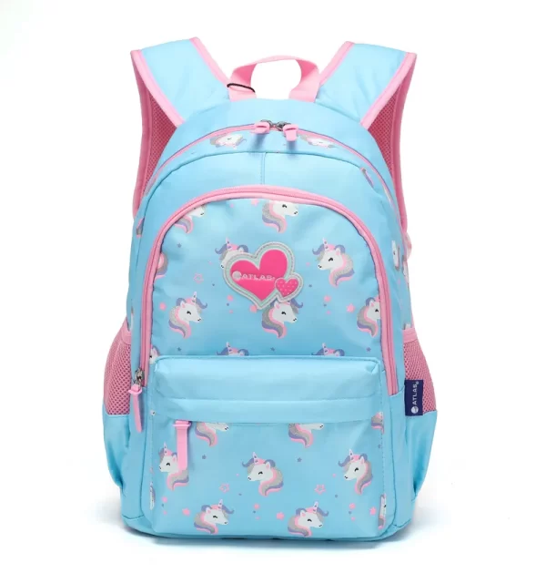 ATLAS SBP-GB-019 LIGHT BLUE UNICORN 16" GIRL BACK PACK BAG