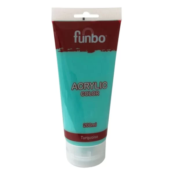 FUNBO ACRYLIC COLOUR TUBE 200ML 059 - TURQUOISE