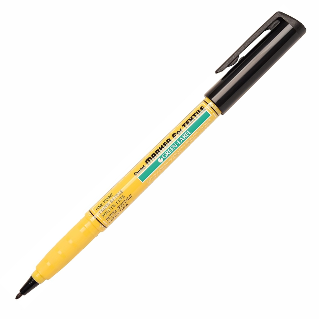 PENTEL M10A FINEPOINT TEXTILE/FABRIC MARKER - BLACK