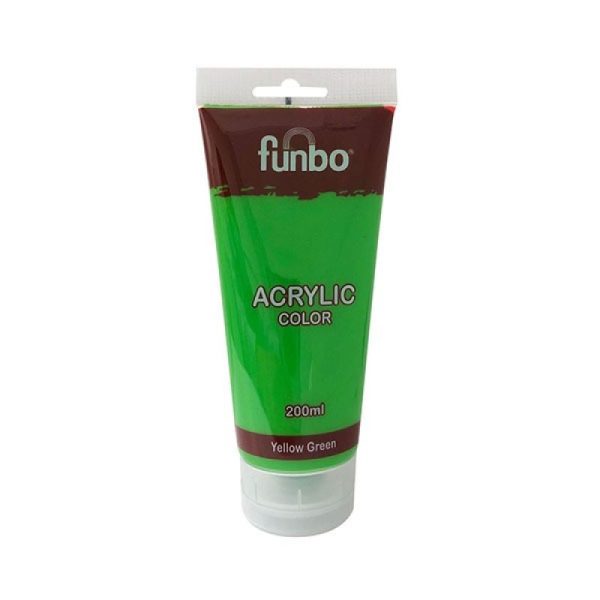 FUNBO ACRYLIC COLOUR TUBE 200ML 078 - YELLOW GREEN