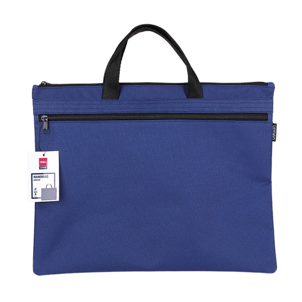 DELI B55022 - HANDBAG BRIEFCASE A4 WITH EXTERIOR POCKET WITH ZIP EXTEND - BLACK
