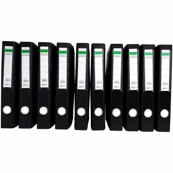 ALBA RADO PP 2D RING BINDER FILE A4 25MM QSP - BLACK