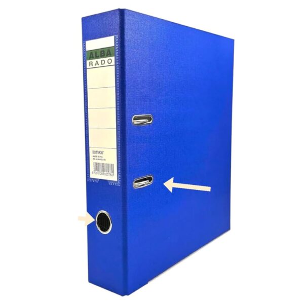 ALBA RADO PP 2D RING BINDER FILE A4 25MM QSP - BLUE