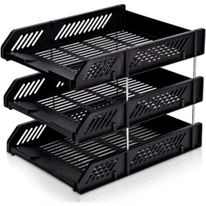HAONUO 738 - 3 TIER PP DOCUMENT TRAY SET -  ASSORTED