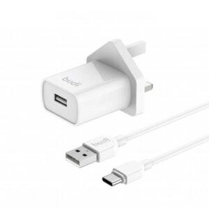 BUDI AC356ULW - 2.4A HOME CHARGER USB PORTS & USB A TO LIGHTNING CABLE