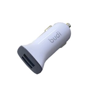 BUDI CC631TW 2.4A CAR CHARGER WITH 2 USB PORTS & CABLE USB TO TYPE-C 1M (3FT)